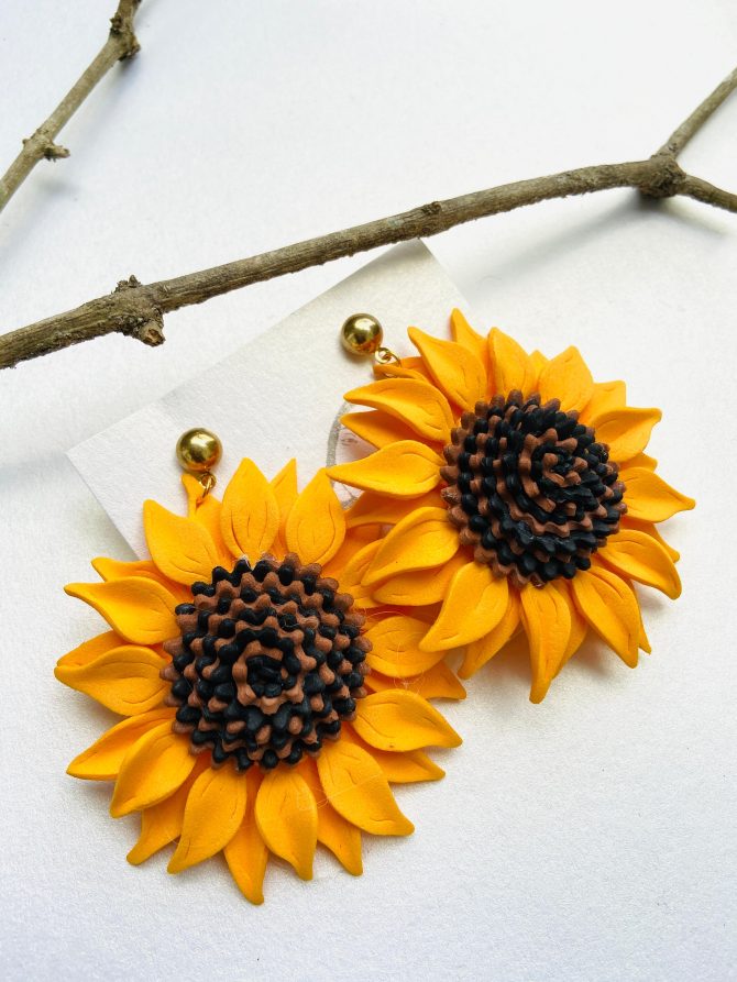 sunflower earrings
