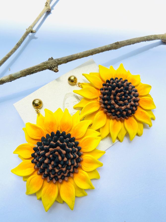 sunflower earrings