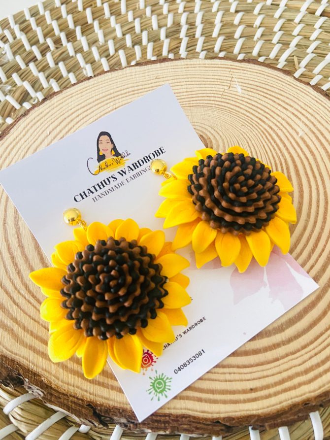 sunflower earrings