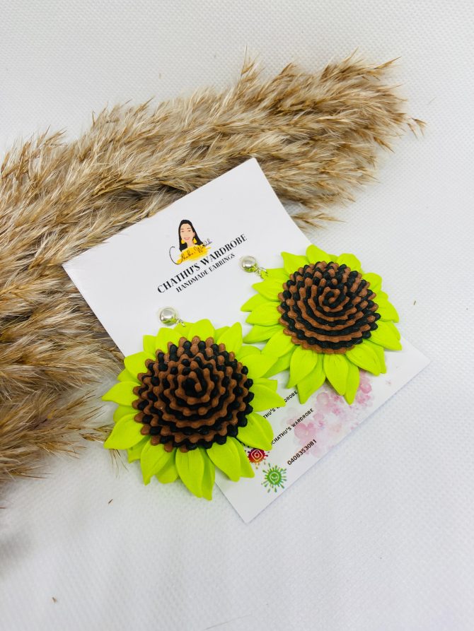 sunflower earrings