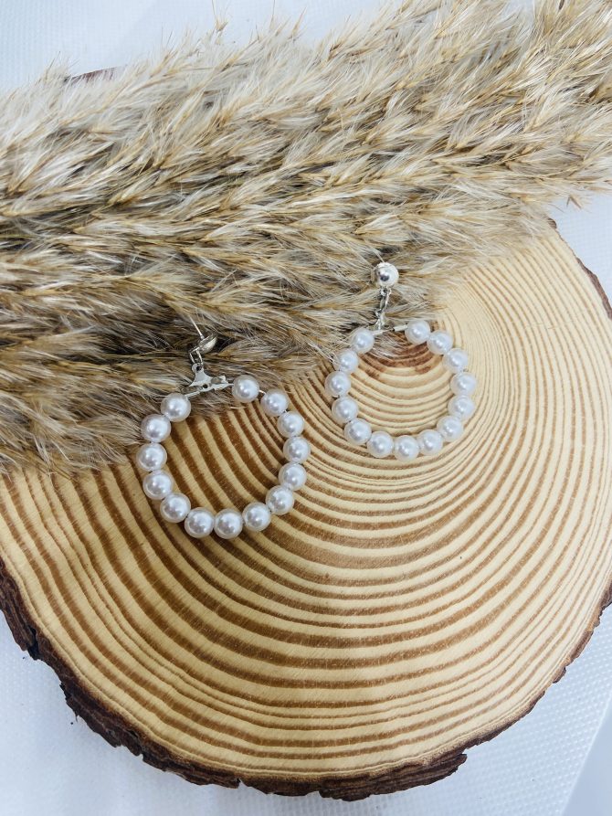 Pearl Hoop Earrings