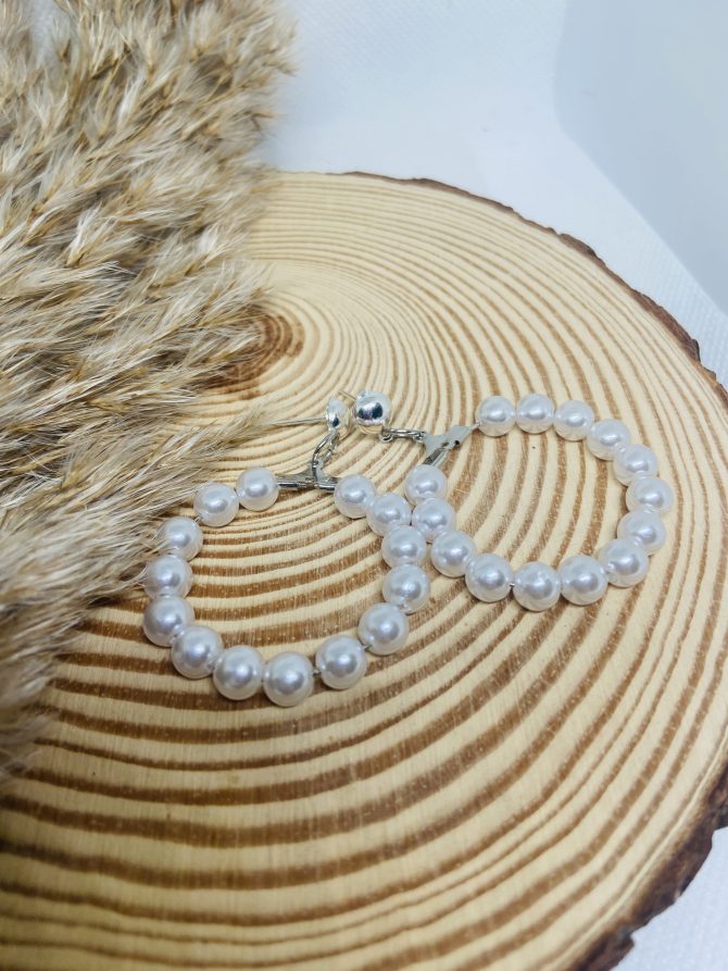 Pearl Hoop Earrings