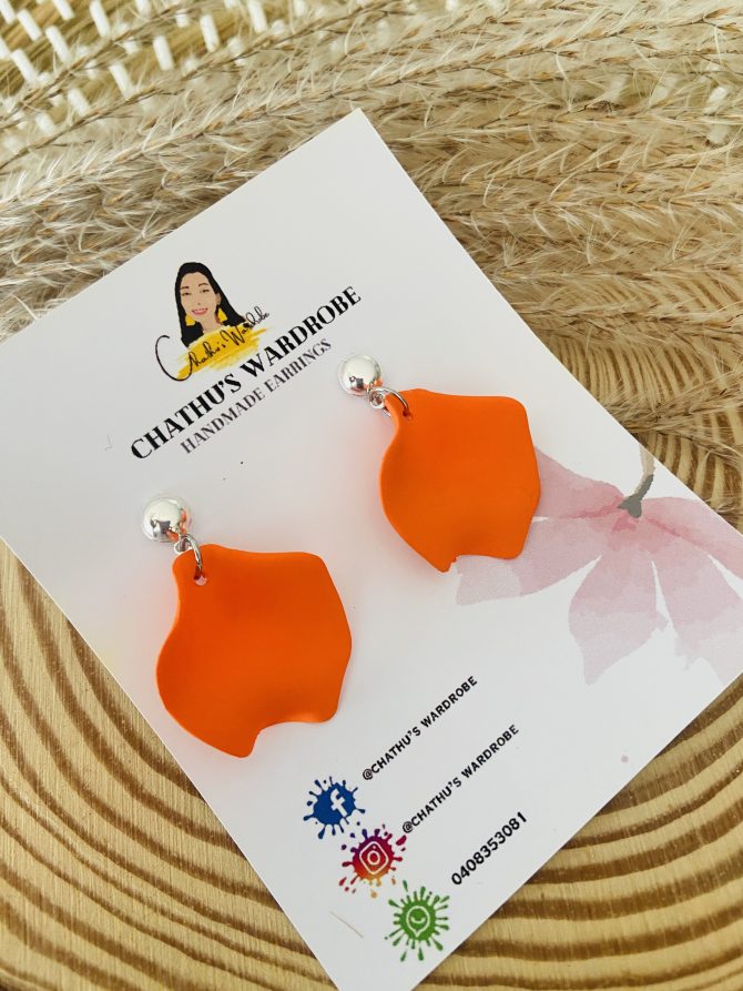 Handmade Petal Dangle Earrings