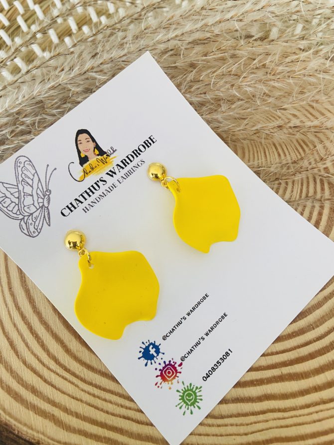 Handmade Petal Dangle Earrings