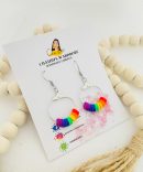 rainbow hoop earrings